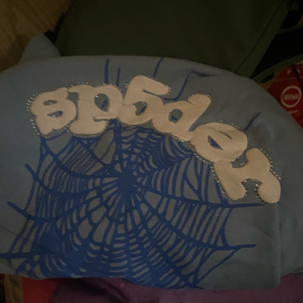 Blue Spider Graphic Hoodie